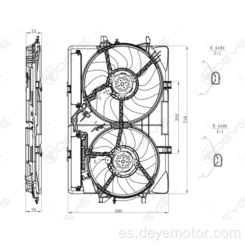 Ventiladores de refrigeración de radiador eléctricos para A4 S4